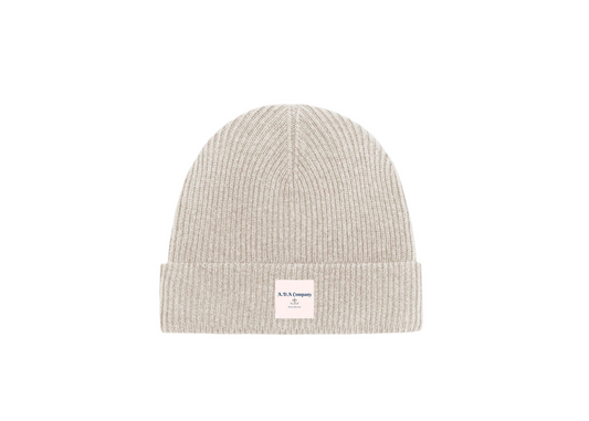 Ada Oat Cashmere Wool Beanie