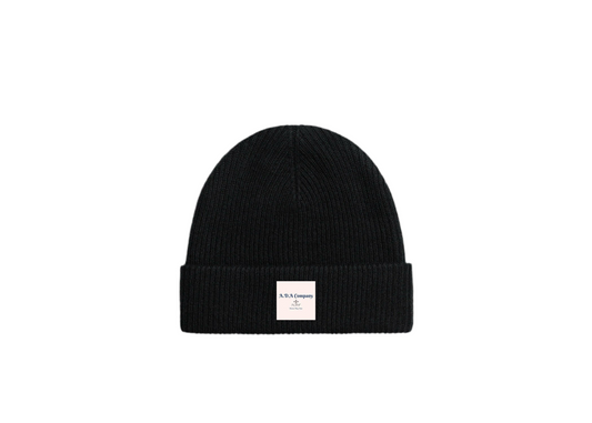 Ada Black Cashmere Wool Beanie
