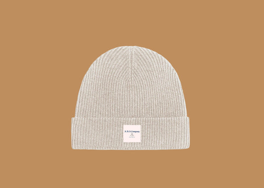 Ada Oat Cashmere Wool Beanie