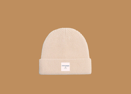 Ada Cream Cashmere Wool Beanie