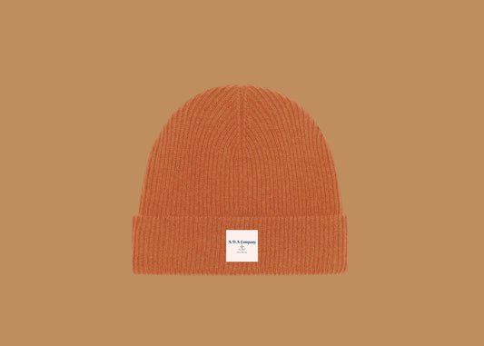 Ada Persimmon cashmere wool beanie
