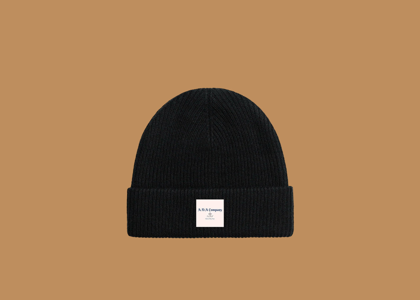 Ada Black Cashmere Wool Beanie