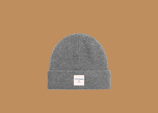 Ada Heather Grey Cashmere Wool Beanie